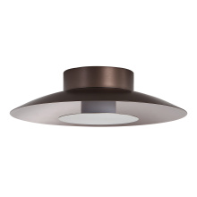 Golden 6400-FM12 COS-SAN - Yep by Golden Lighting Luma Integrated LED Flush Mount in Coffee Silver and Sand Nickel accent